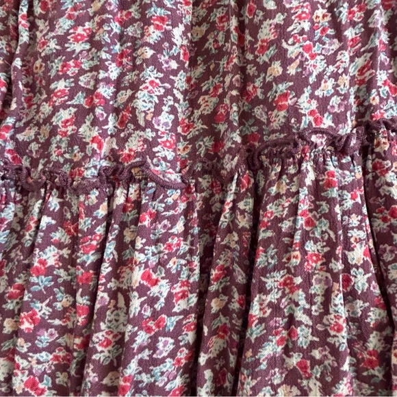 Floral Tiered Midi Dress Boho Beach Sundress Flowy Lightweight Summer XL - Picture 12 of 16